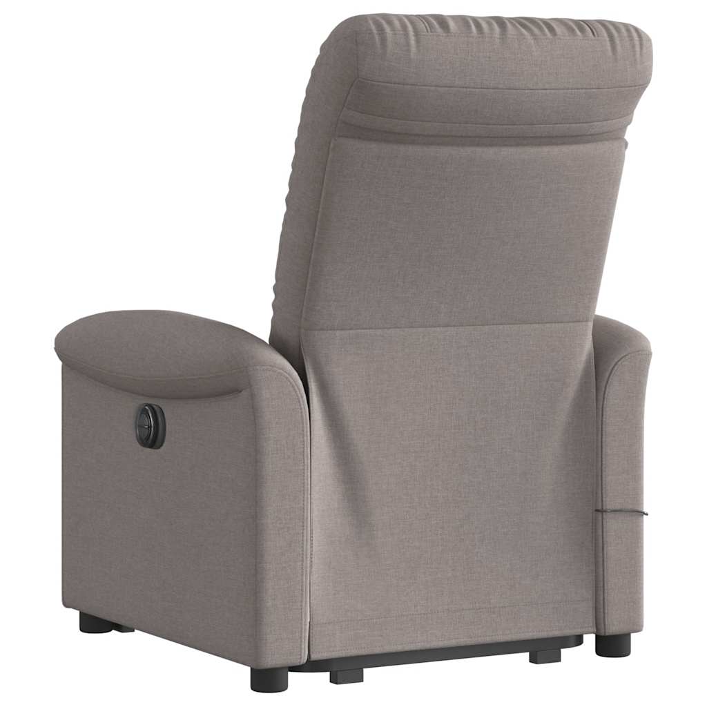 Fauteuil inclinable de massage électrique Taupe Tissu - XIOS