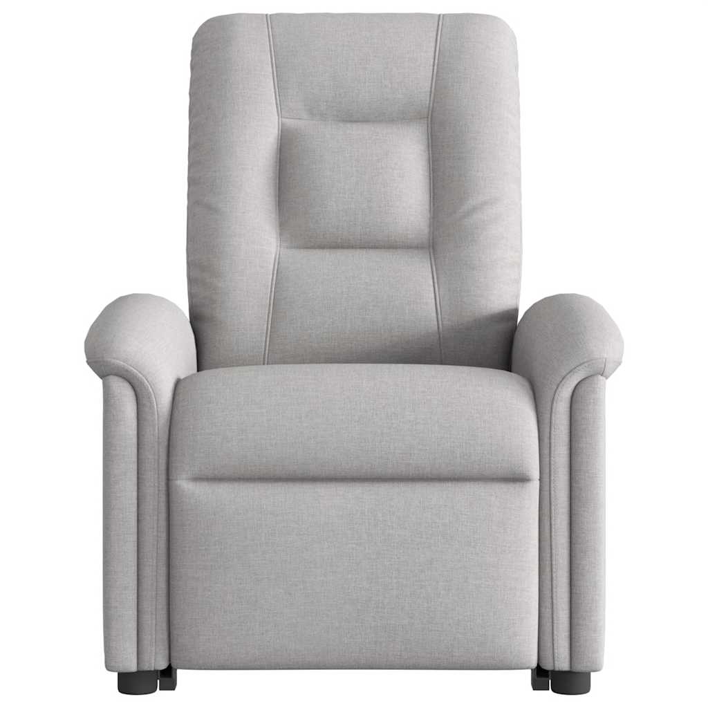 Fauteuil inclinable de massage électrique gris nuage tissu - XIOS