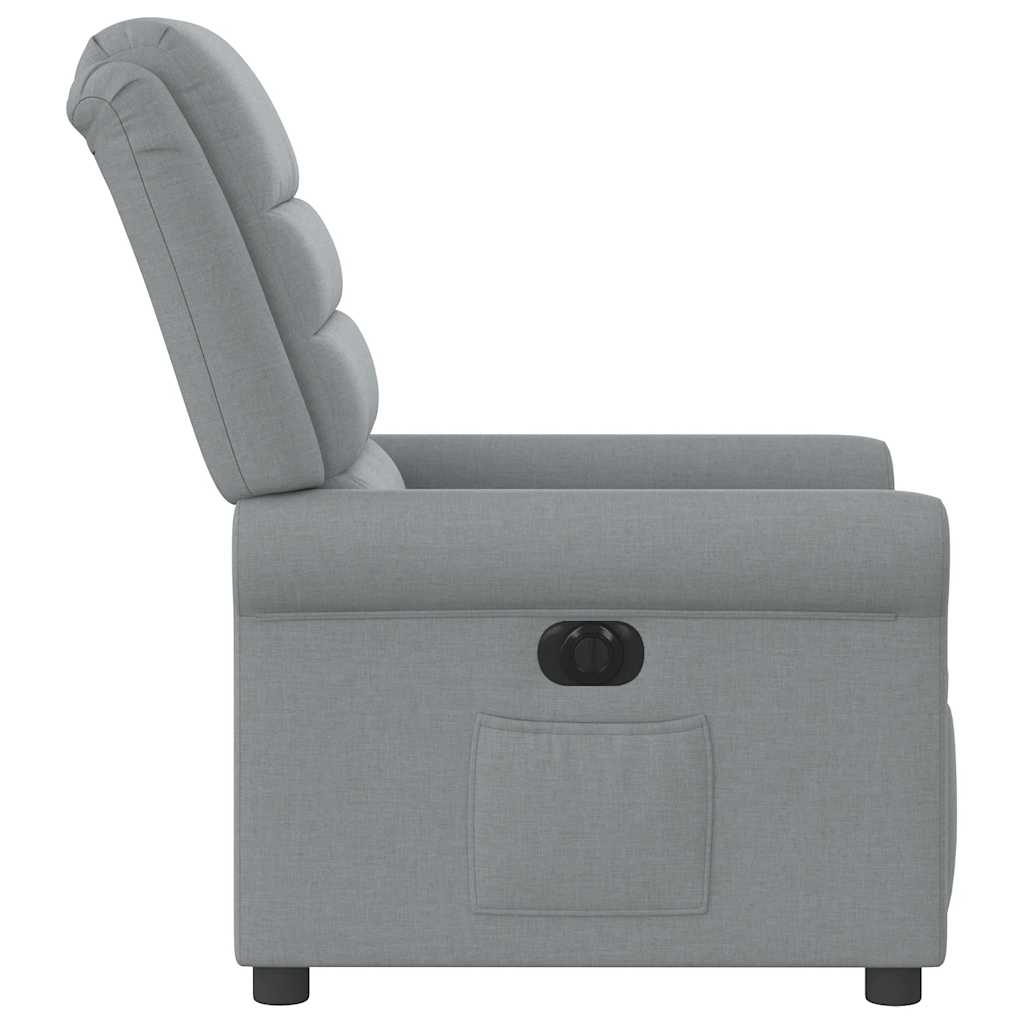 Fauteuil inclinable électrique Gris clair Tissu - XIOS