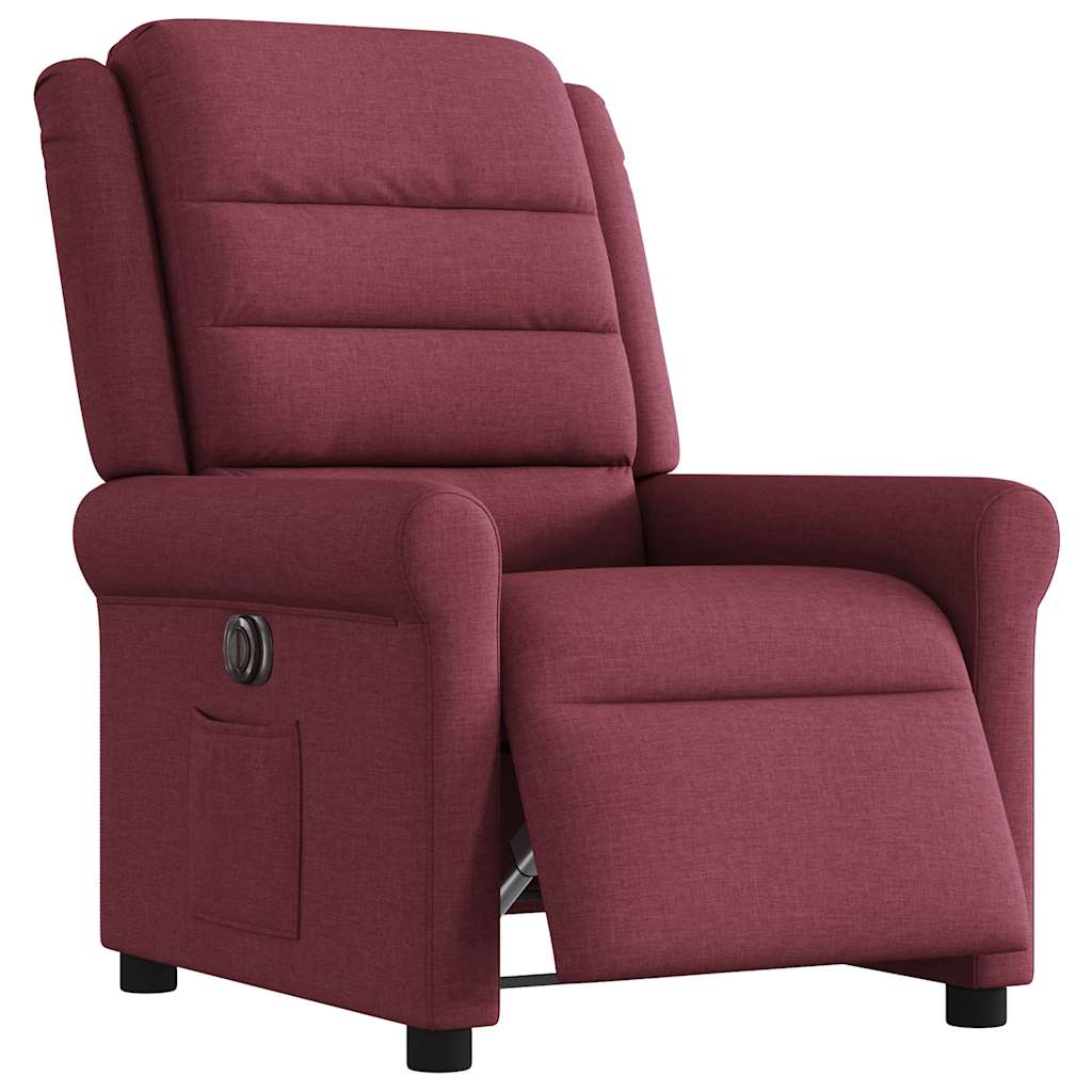 Fauteuil inclinable électrique Rouge bordeaux Tissu - XIOS