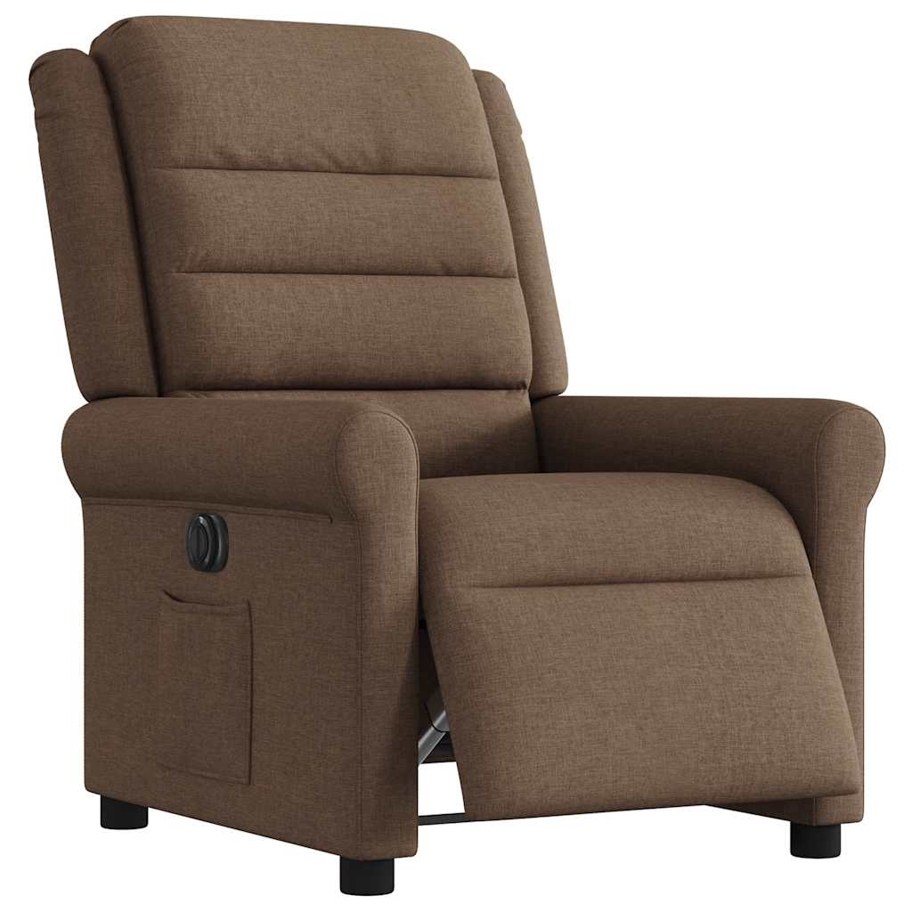 Fauteuil inclinable électrique Marron Tissu - XIOS