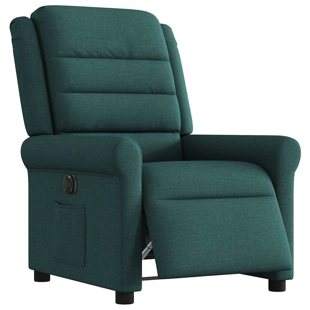 Fauteuil inclinable électrique Vert foncé Tissu - XIOS