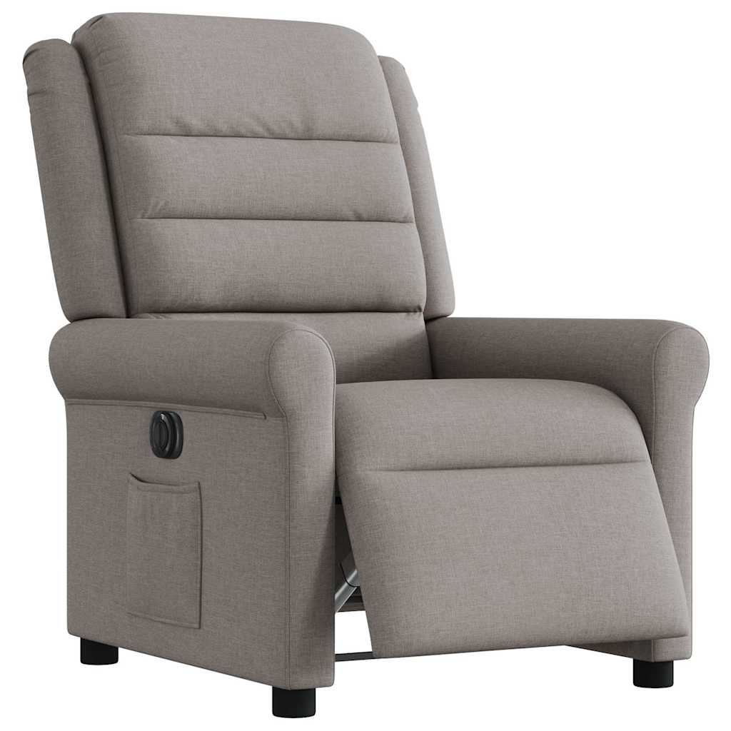 Fauteuil inclinable électrique Taupe Tissu - XIOS