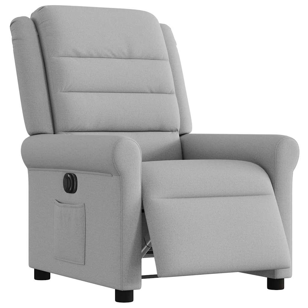 Fauteuil inclinable électrique gris nuage tissu - XIOS