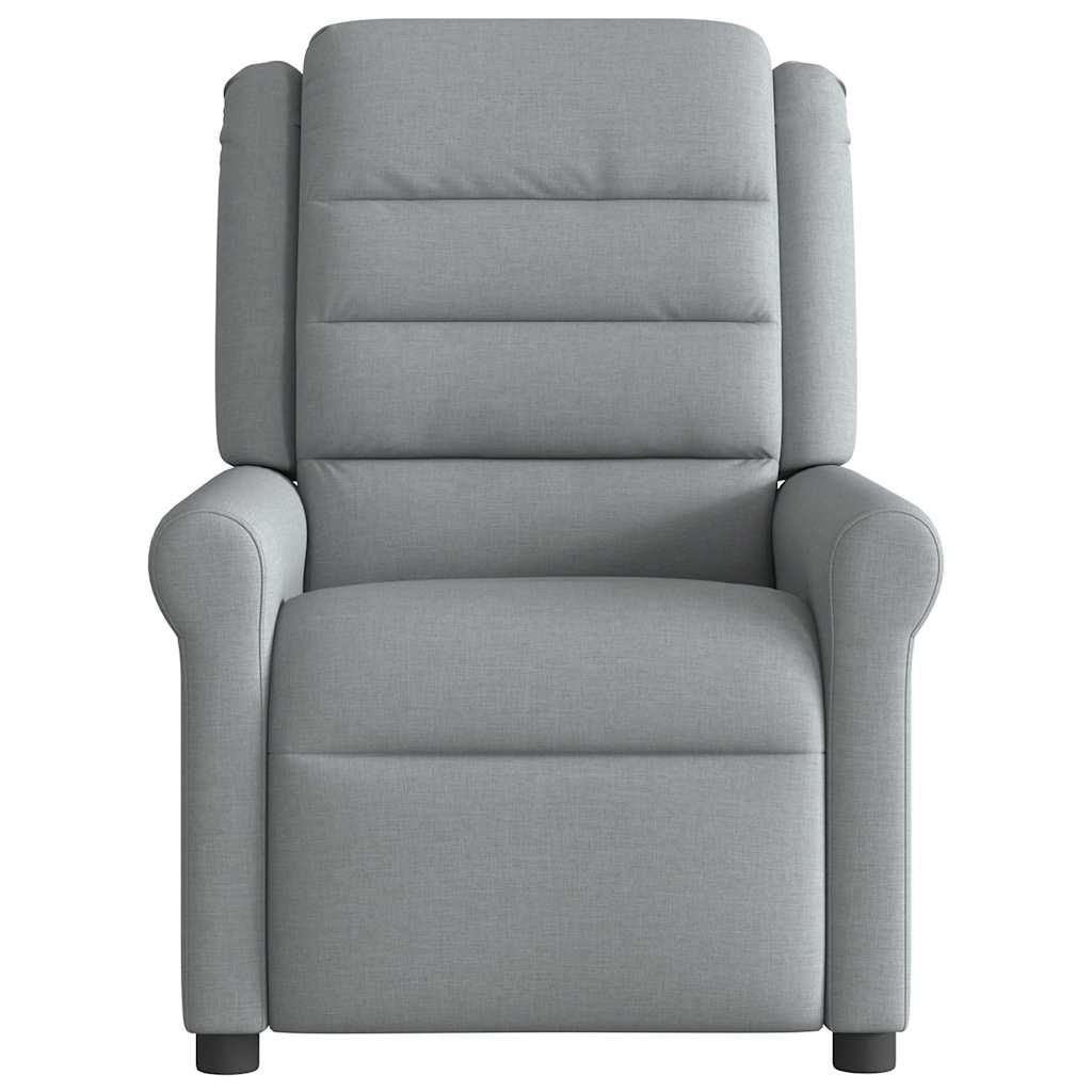 Fauteuil de massage inclinable électrique gris clair tissu - XIOS