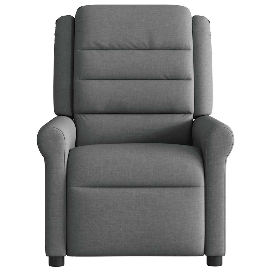 Fauteuil inclinable de massage électrique gris foncé tissu - XIOS