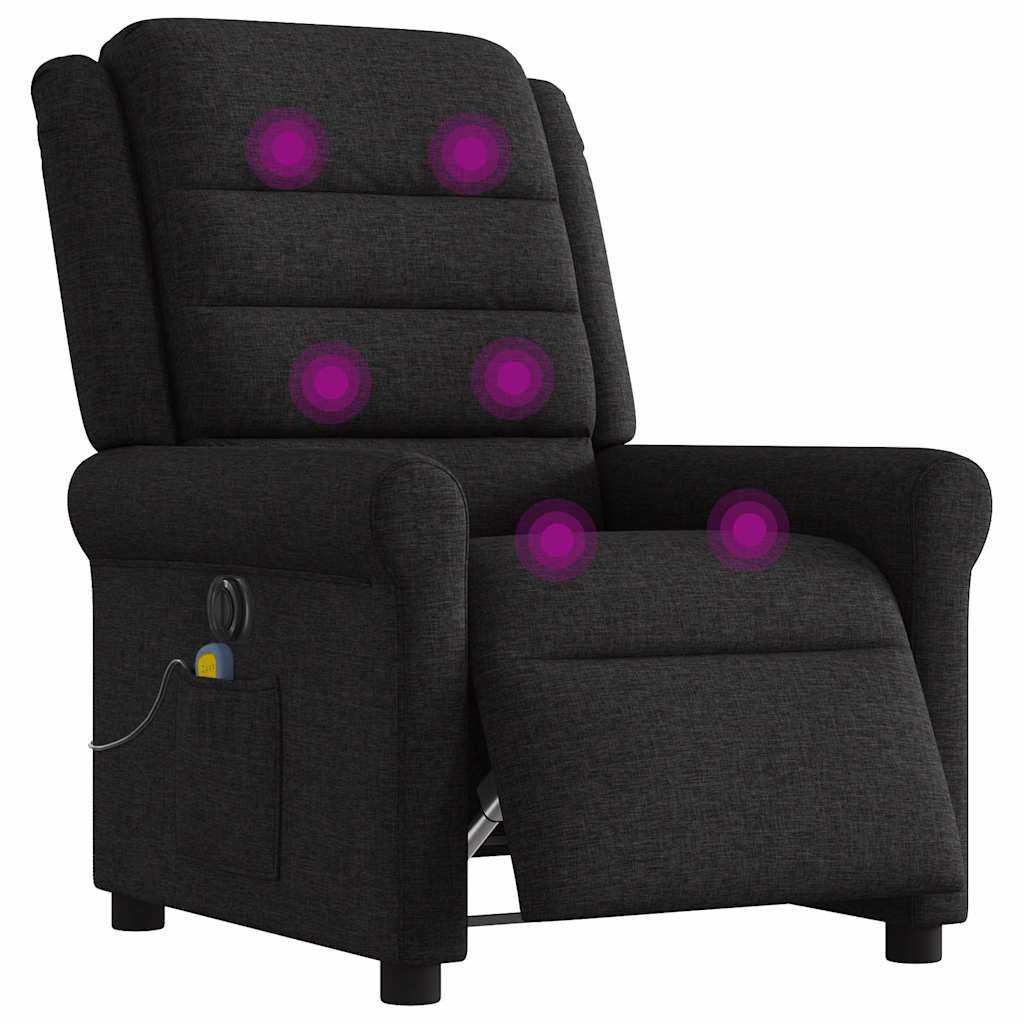 Fauteuil de massage inclinable électrique Noir Tissu - XIOS