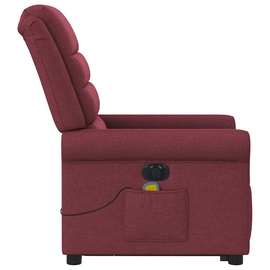 Fauteuil de massage inclinable électrique Rouge bordeaux Tissu - XIOS