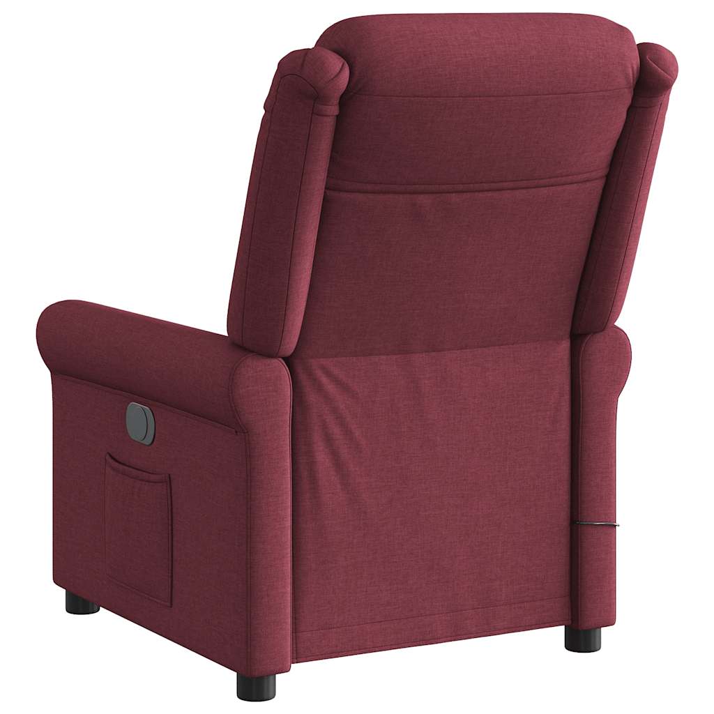 Fauteuil de massage inclinable électrique Rouge bordeaux Tissu - XIOS