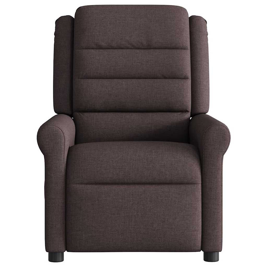 Fauteuil de massage inclinable électrique Marron foncé Tissu - XIOS
