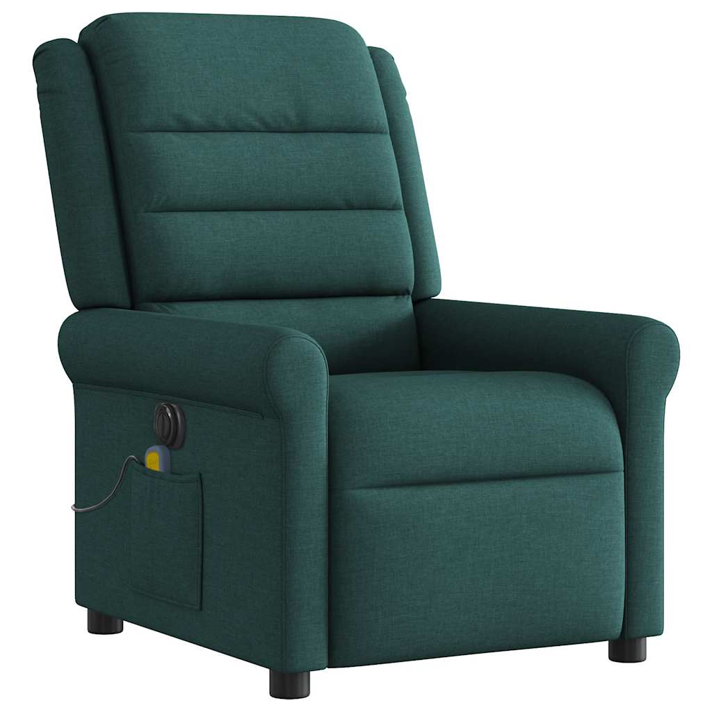 Fauteuil de massage inclinable électrique Vert foncé Tissu - XIOS