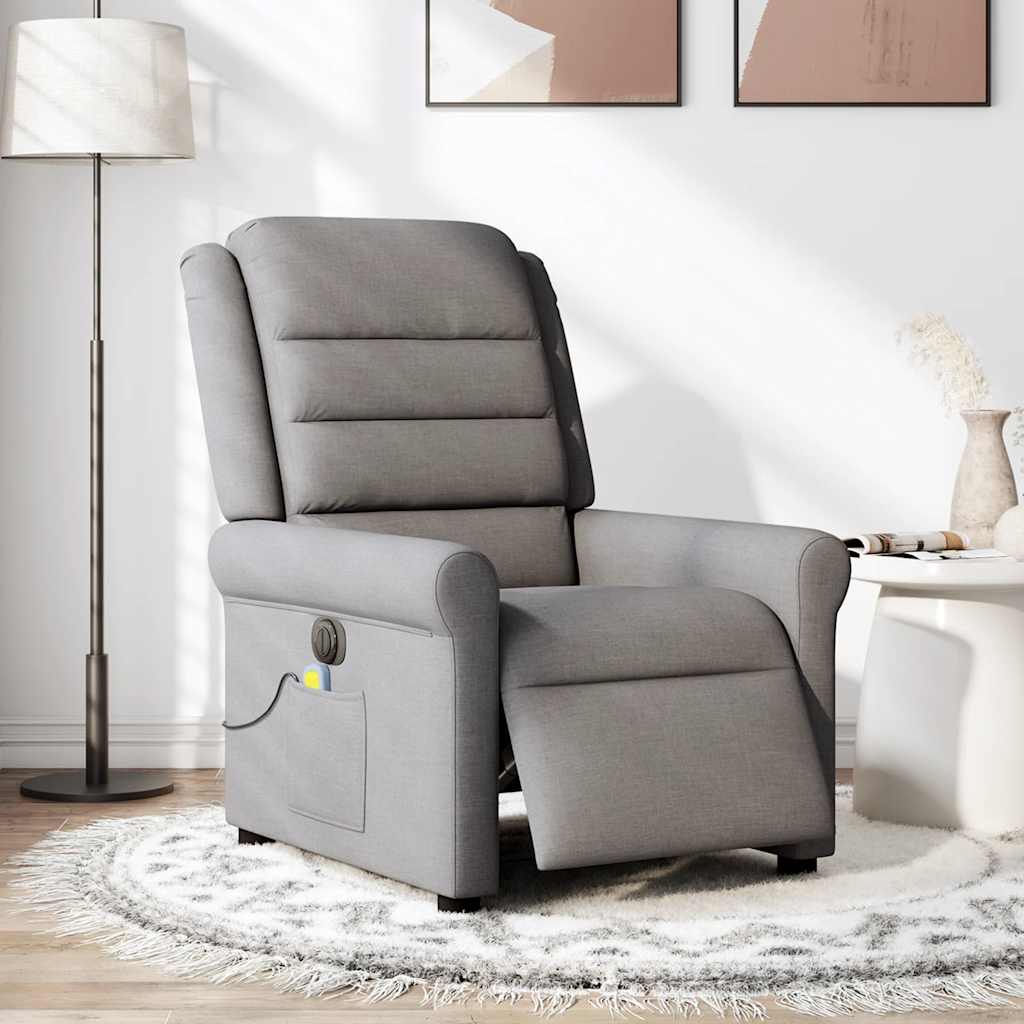 Fauteuil de massage inclinable électrique Taupe Tissu - XIOS