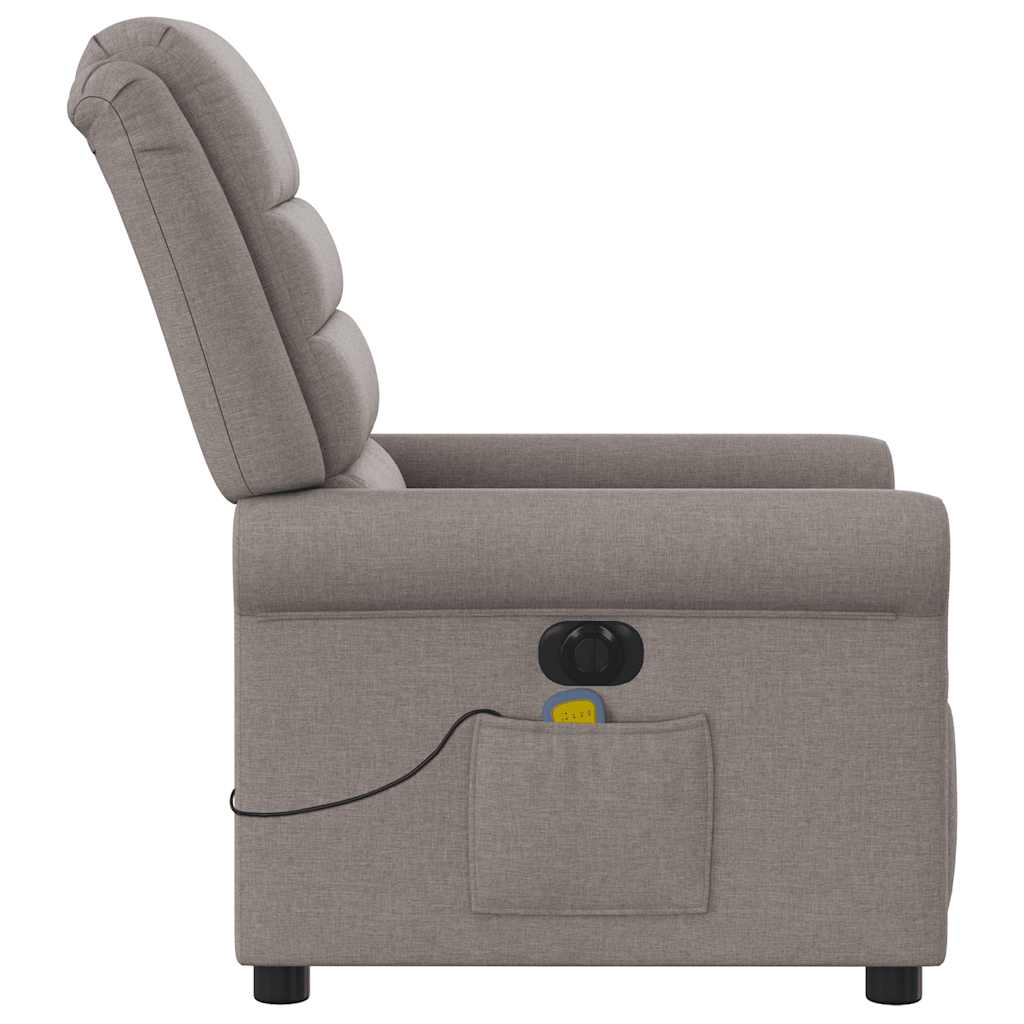 Fauteuil de massage inclinable électrique Taupe Tissu - XIOS