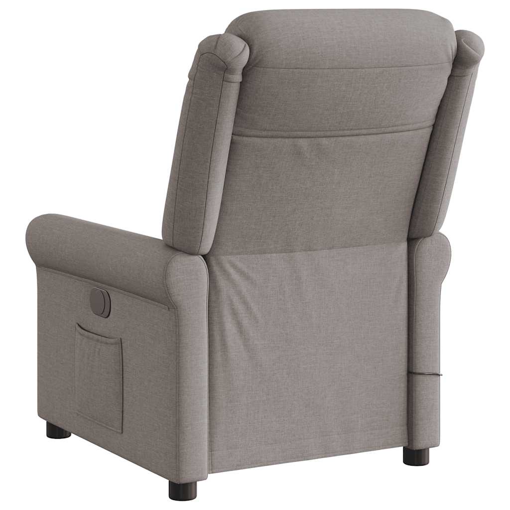 Fauteuil de massage inclinable électrique Taupe Tissu - XIOS