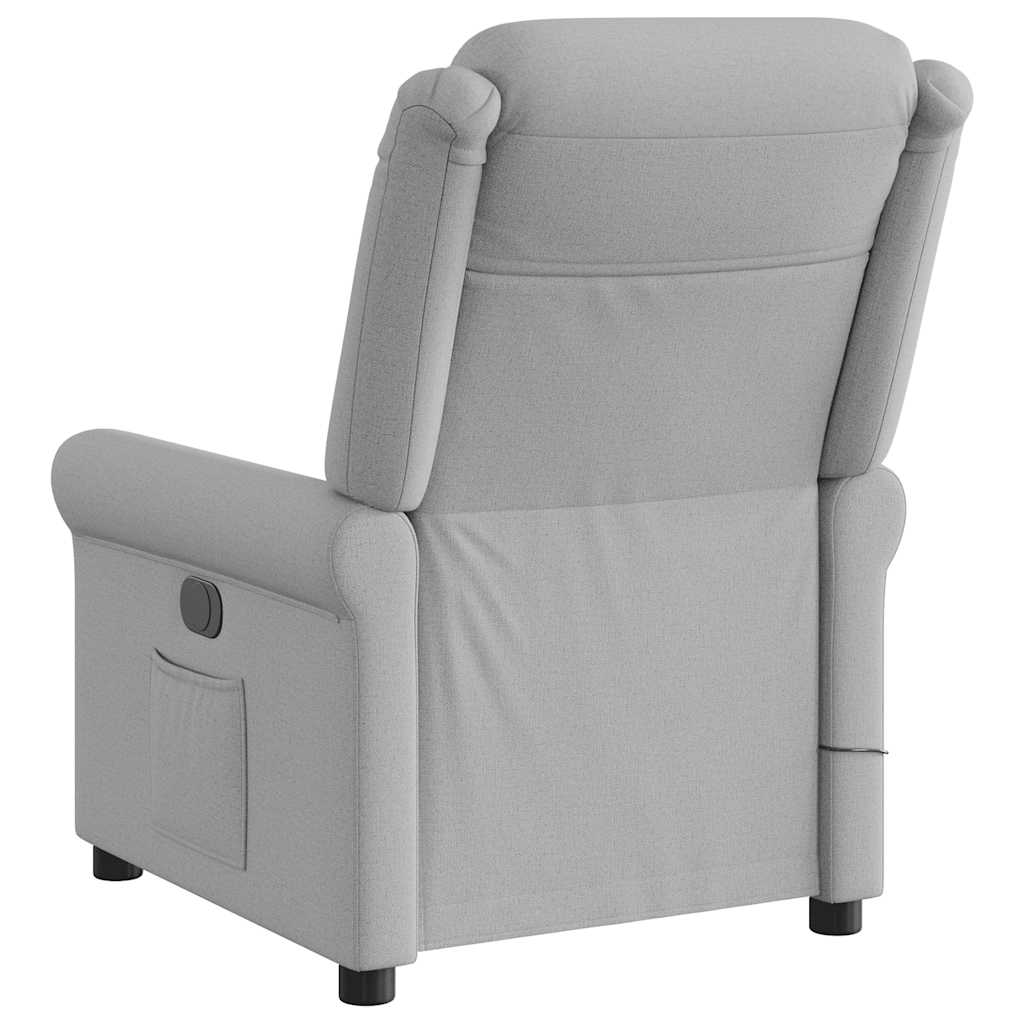 Fauteuil de massage inclinable électrique gris nuage tissu - XIOS