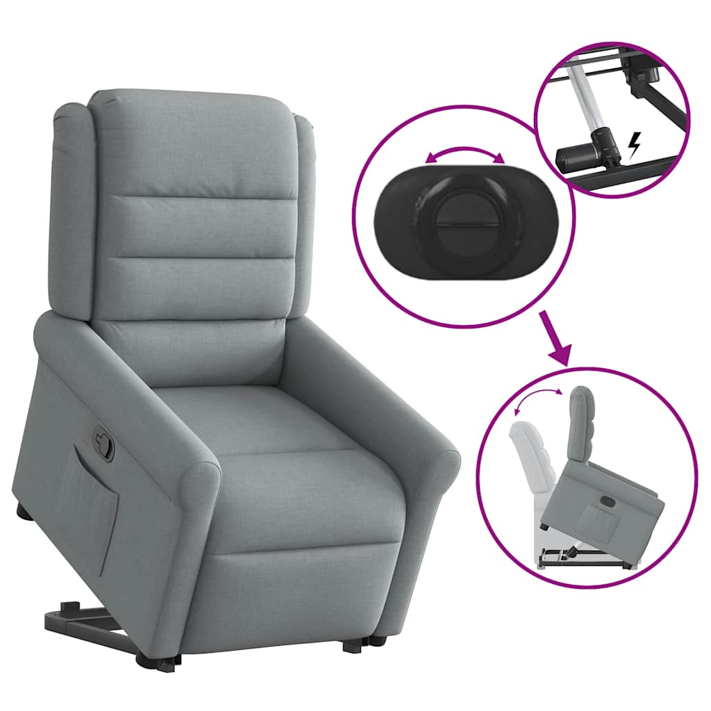 Fauteuil inclinable Gris clair Tissu - XIOS