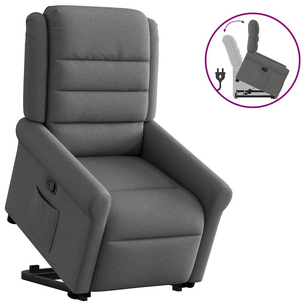 Fauteuil inclinable Gris foncé Tissu - XIOS