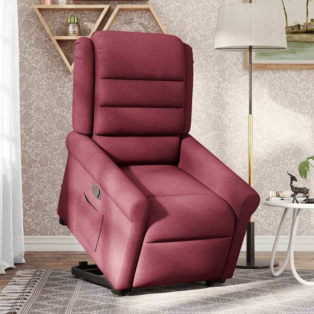 Fauteuil inclinable rouge bordeaux tissu - XIOS