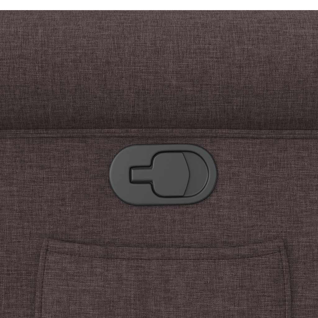Fauteuil inclinable marron foncé tissu