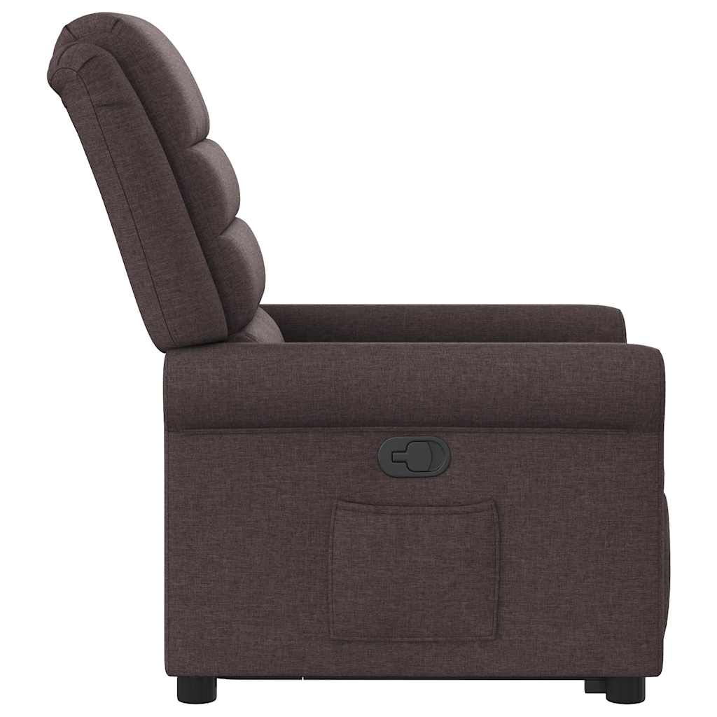 Fauteuil inclinable marron foncé tissu