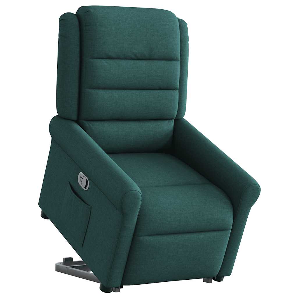 Fauteuil inclinable vert foncé tissu - XIOS