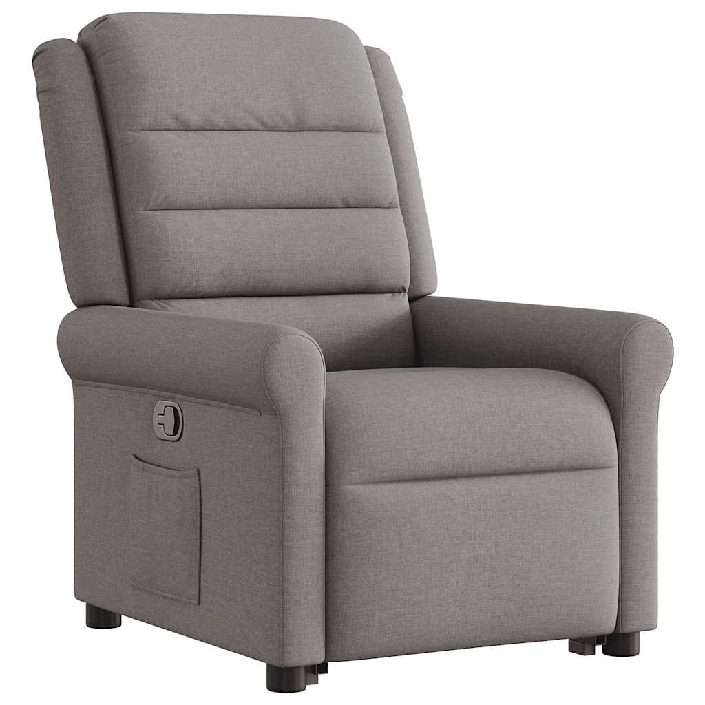 Fauteuil inclinable taupe tissu - XIOS