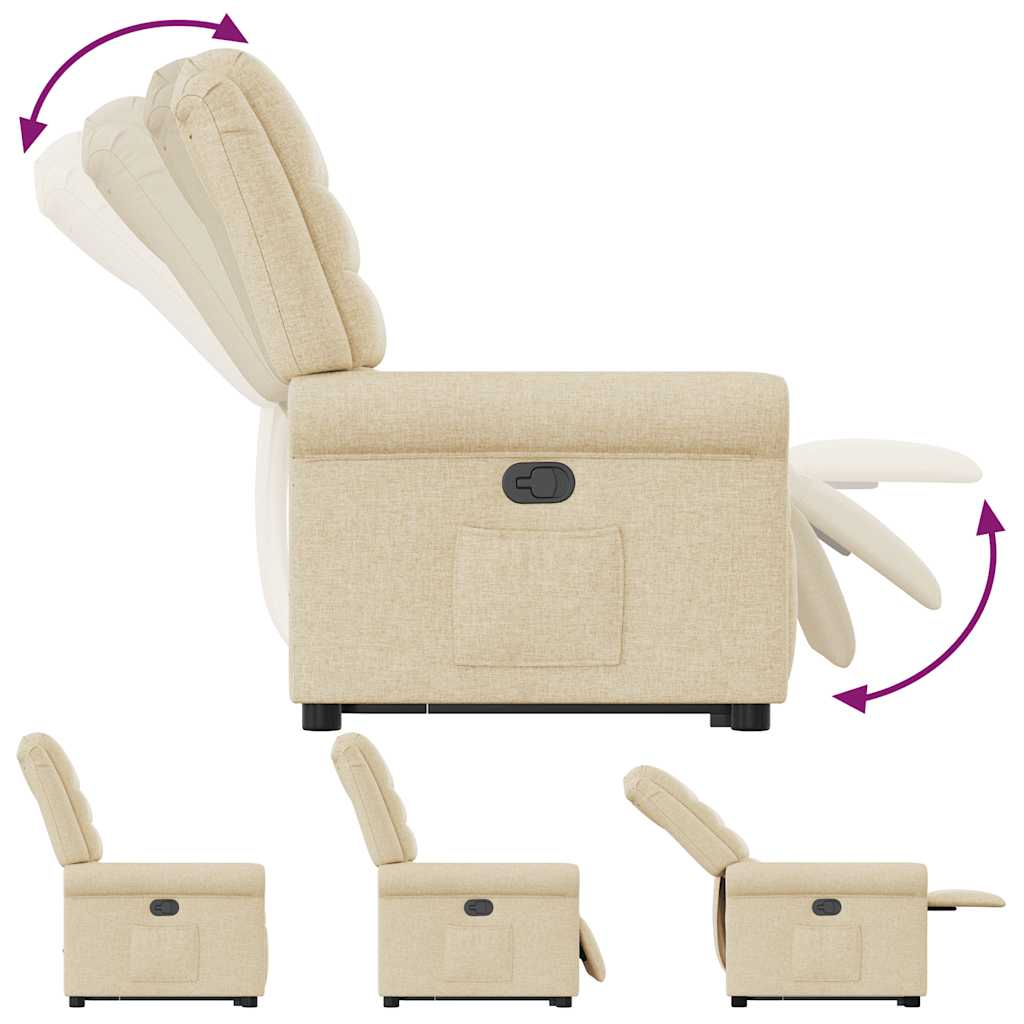 Fauteuil inclinable Crème Tissu - XIOS