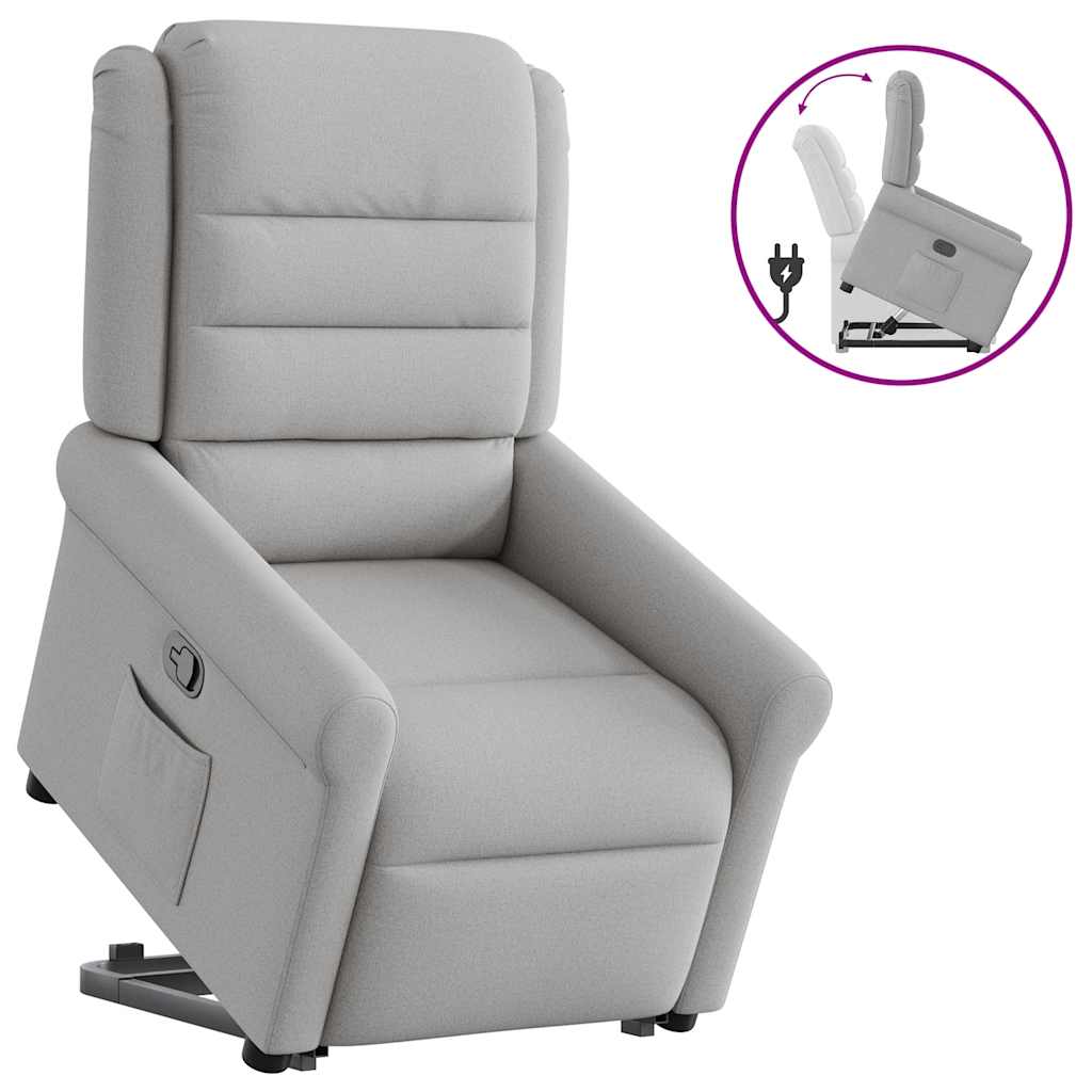 Fauteuil inclinable gris nuage tissu - XIOS