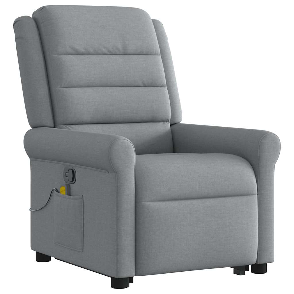 Fauteuil de massage inclinable Gris clair Tissu - XIOS