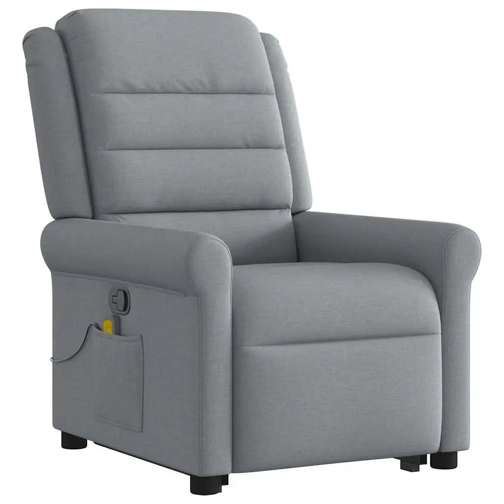 Fauteuil de massage inclinable Gris clair Tissu - XIOS