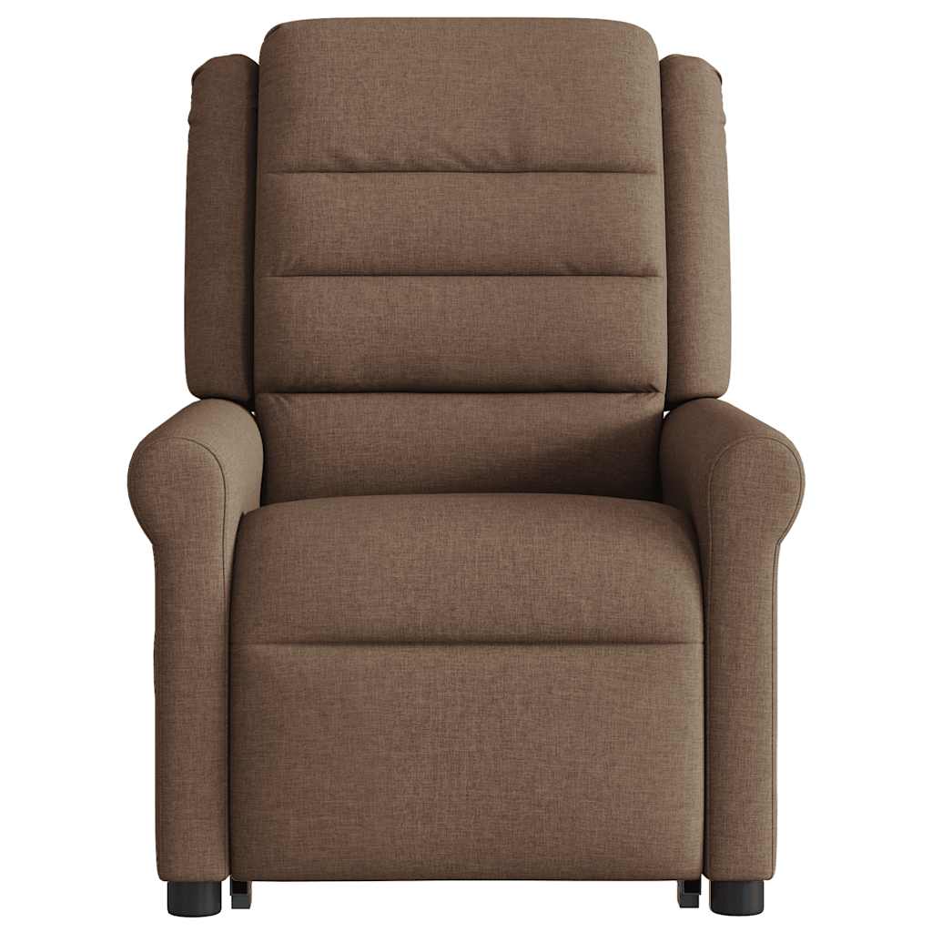 Fauteuil de massage inclinable Marron Tissu