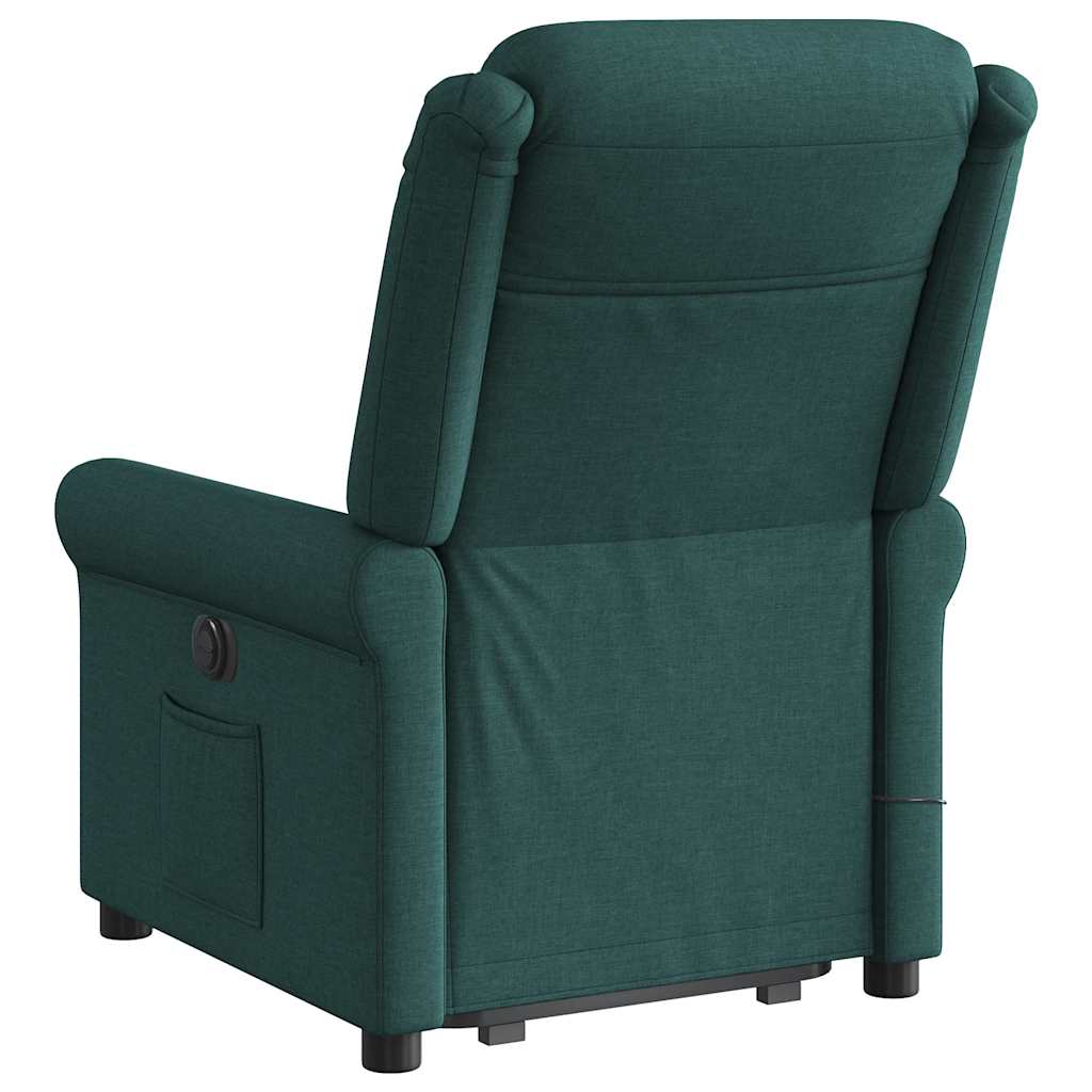 Fauteuil inclinable de massage Vert foncé Tissu - XIOS