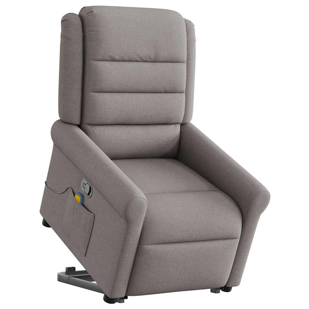 Fauteuil inclinable de massage Taupe Tissu - XIOS