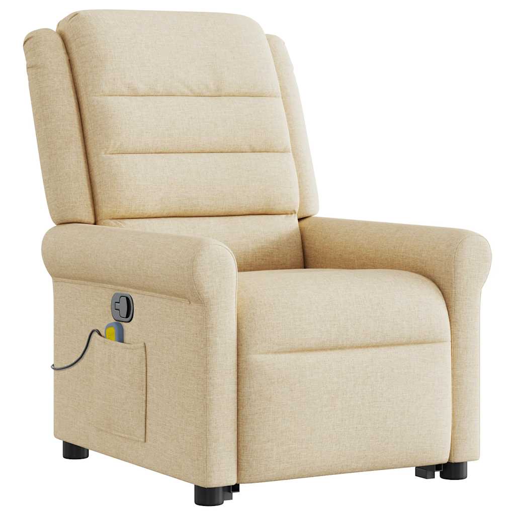 Fauteuil inclinable de massage Crème Tissu - XIOS