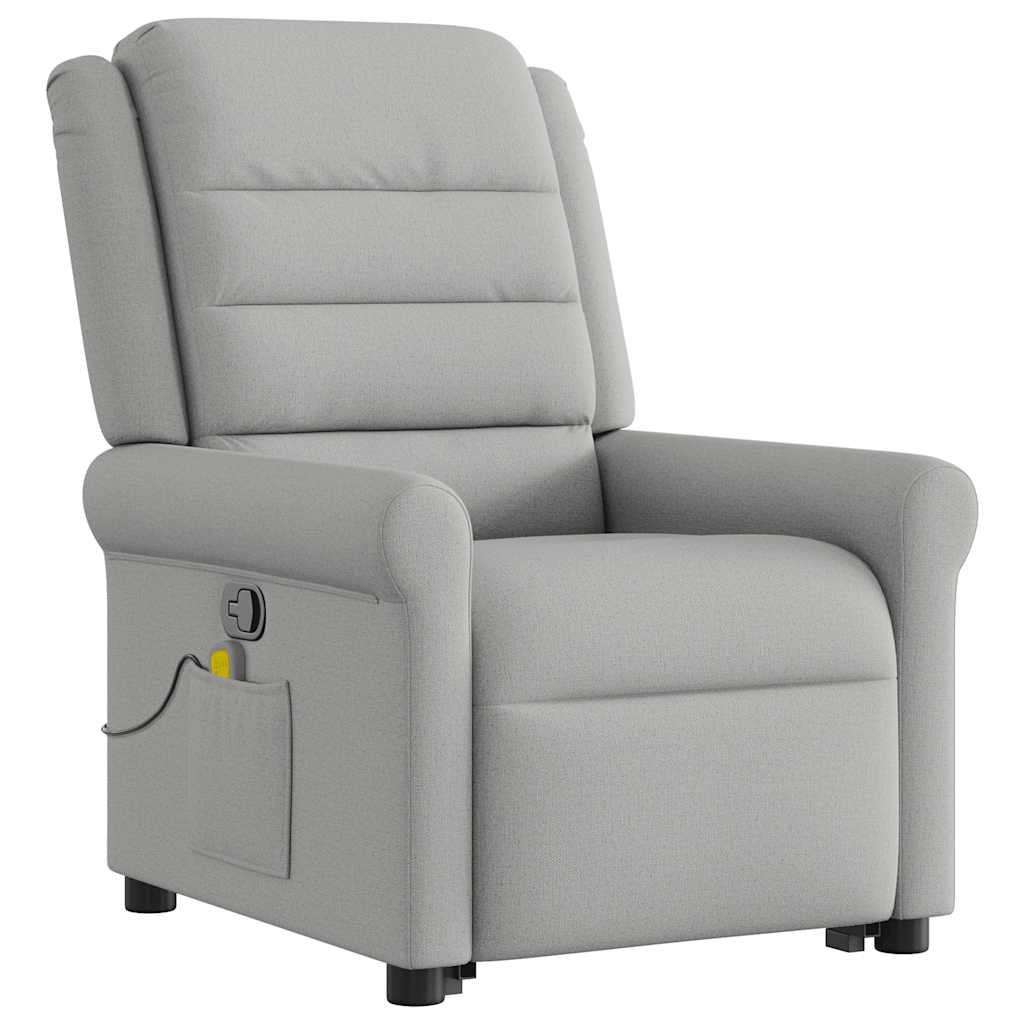 Fauteuil de massage inclinable gris nuage tissu - XIOS