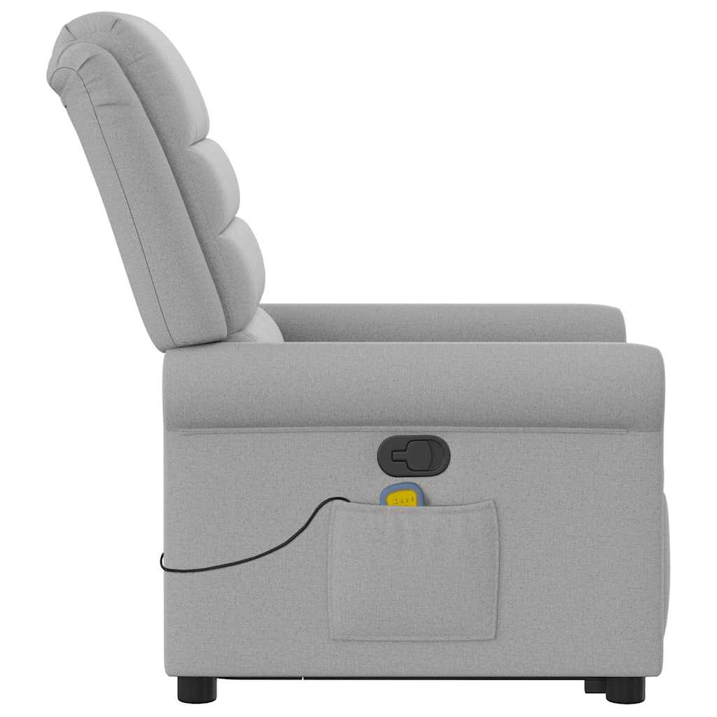 Fauteuil de massage inclinable gris nuage tissu - XIOS