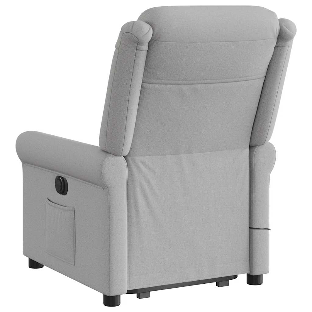 Fauteuil de massage inclinable gris nuage tissu