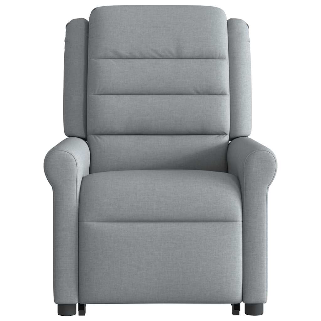 Fauteuil inclinable électrique gris clair tissu - XIOS