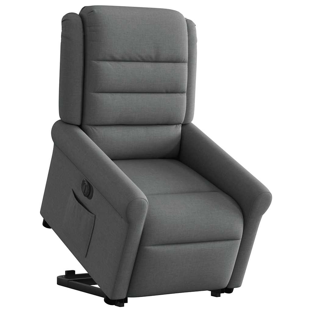 Fauteuil inclinable électrique gris foncé tissu
