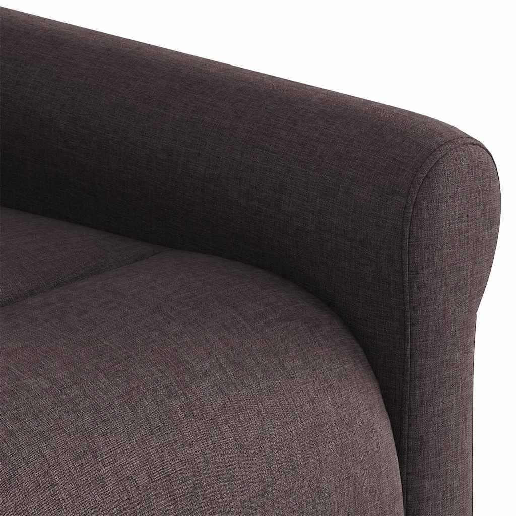 Fauteuil inclinable électrique marron foncé tissu