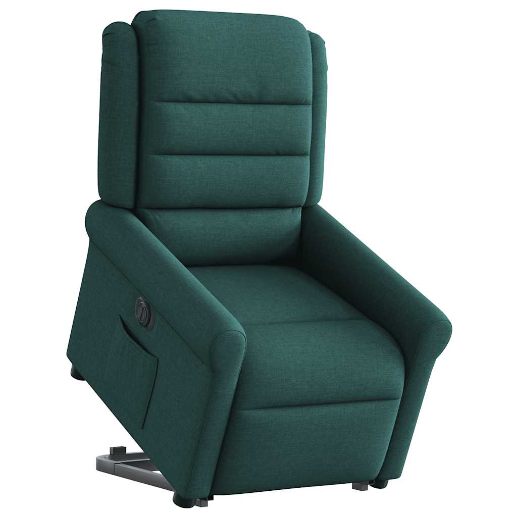 Fauteuil inclinable électrique vert foncé tissu - XIOS