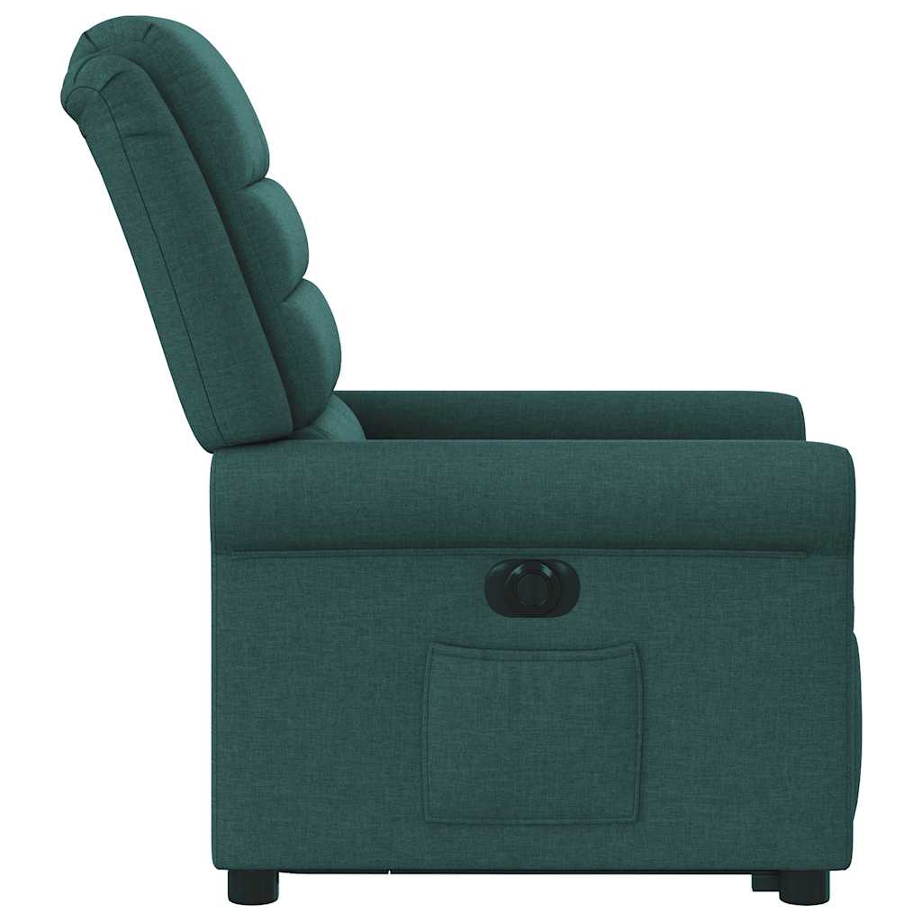 Fauteuil inclinable électrique vert foncé tissu - XIOS