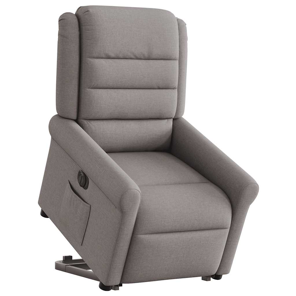 Fauteuil inclinable électrique taupe tissu - XIOS