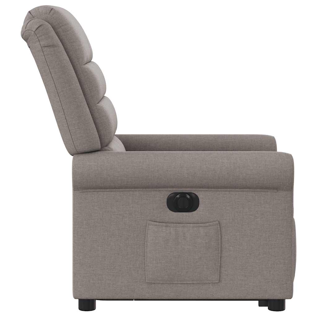 Fauteuil inclinable électrique taupe tissu - XIOS