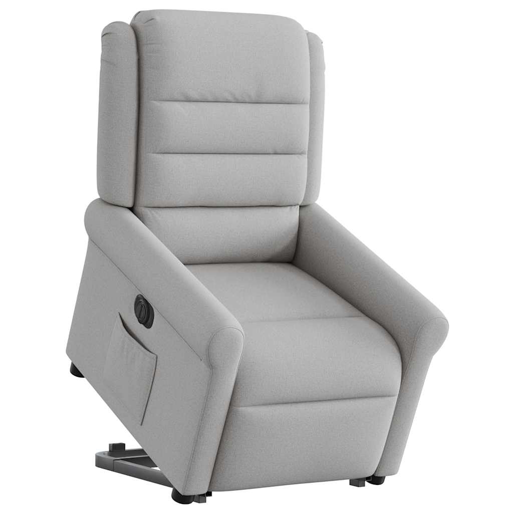 Fauteuil inclinable électrique gris nuage tissu - XIOS