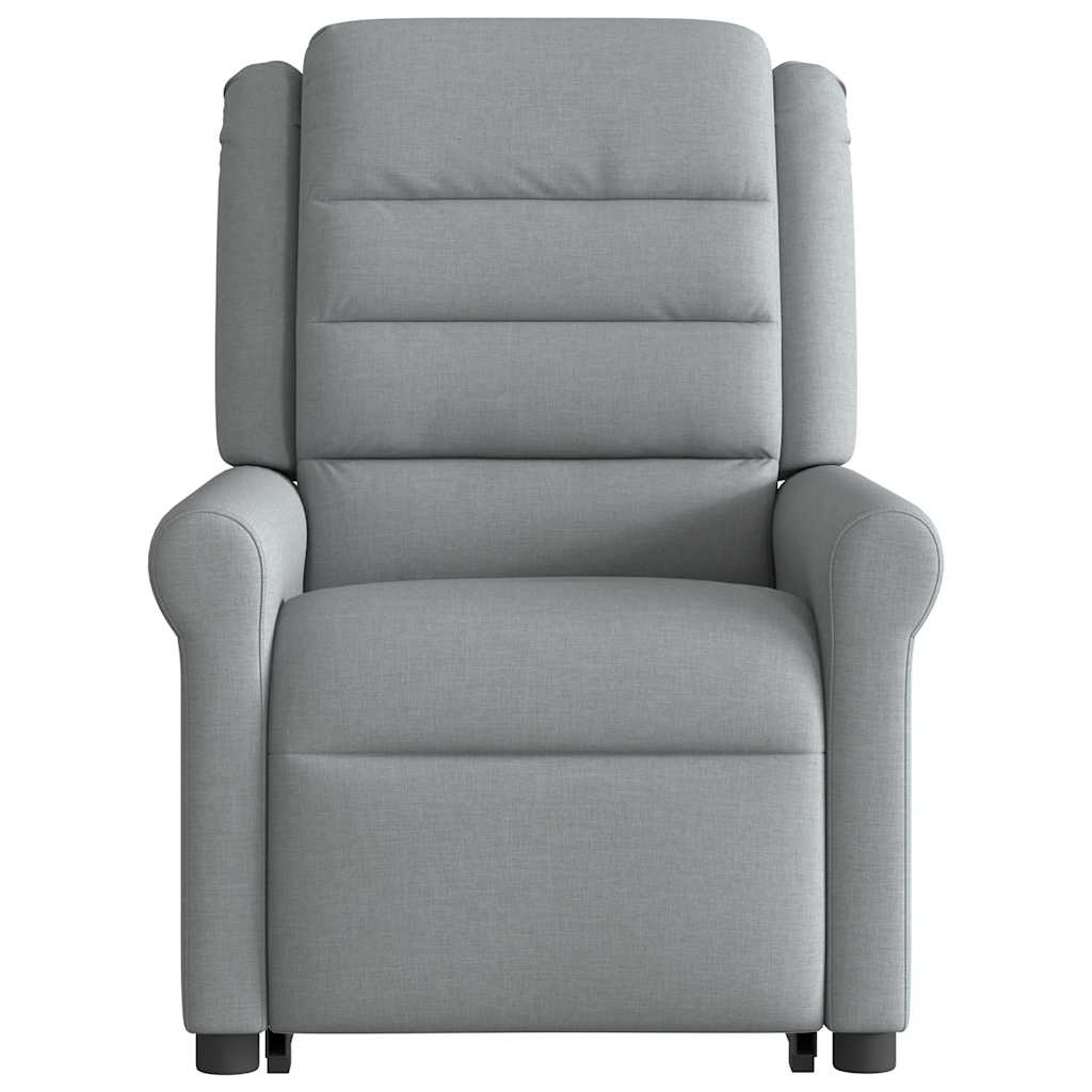 Fauteuil inclinable de massage électrique Gris clair Tissu