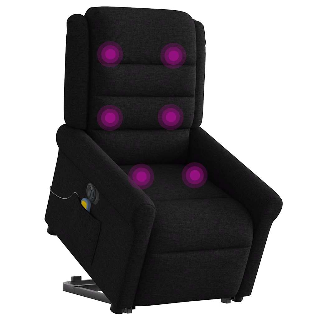 Fauteuil inclinable de massage électrique Noir Tissu - XIOS