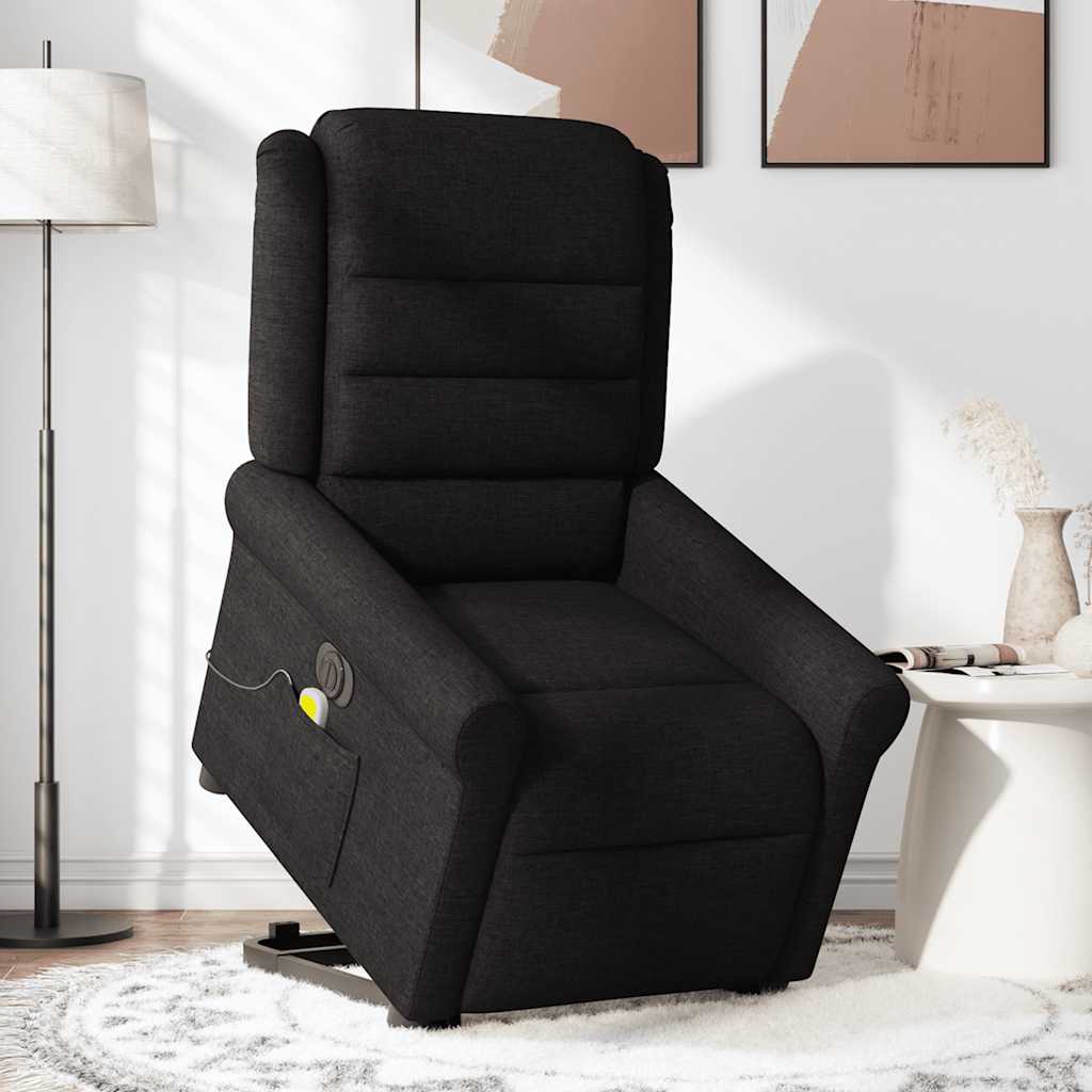 Fauteuil inclinable de massage électrique Noir Tissu - XIOS
