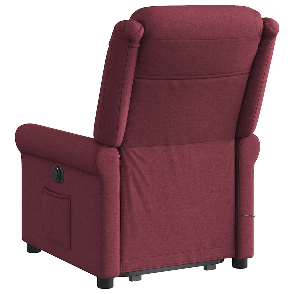 Fauteuil inclinable de massage électrique Rouge bordeaux Tissu - XIOS
