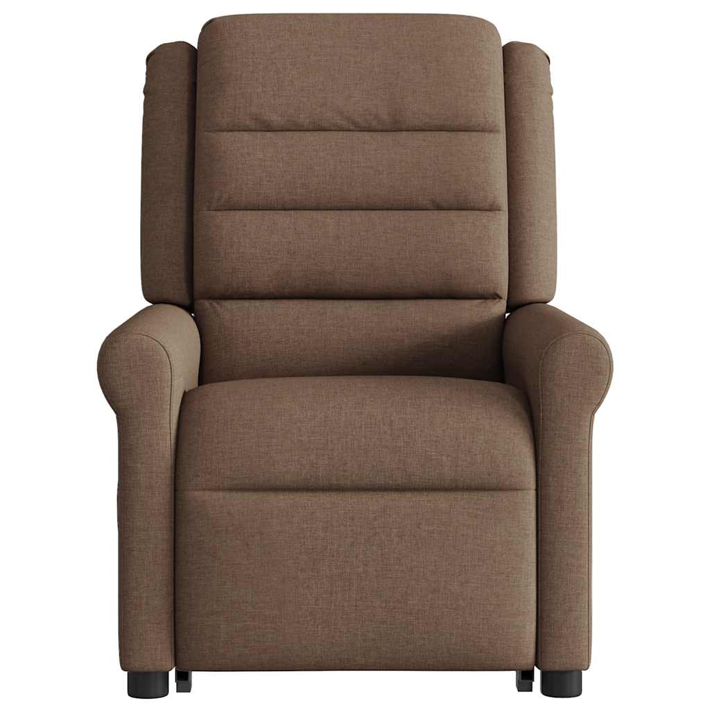 Fauteuil inclinable de massage électrique Marron Tissu - XIOS